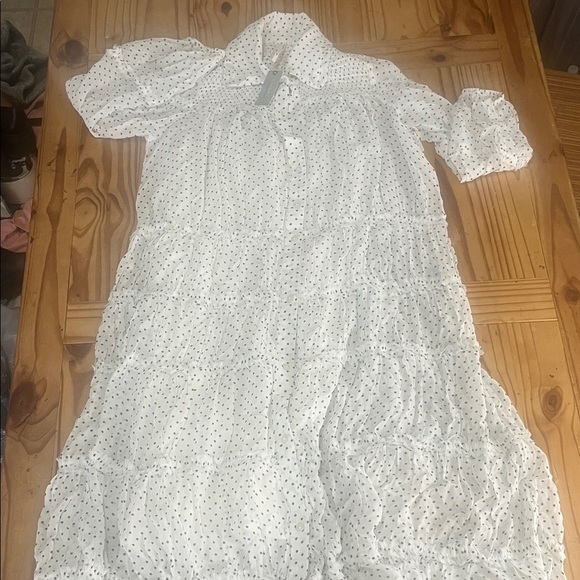 Anthropologie Long-Sleeve Smocked Tiered Maxi Dress - Picture 2 of 14